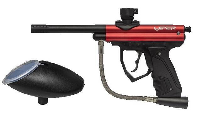 marker do paintballa: Zestaw: Marker Field Viper Spirit .50 cal (red) + magazynek Field Viper Spirit .50 cal